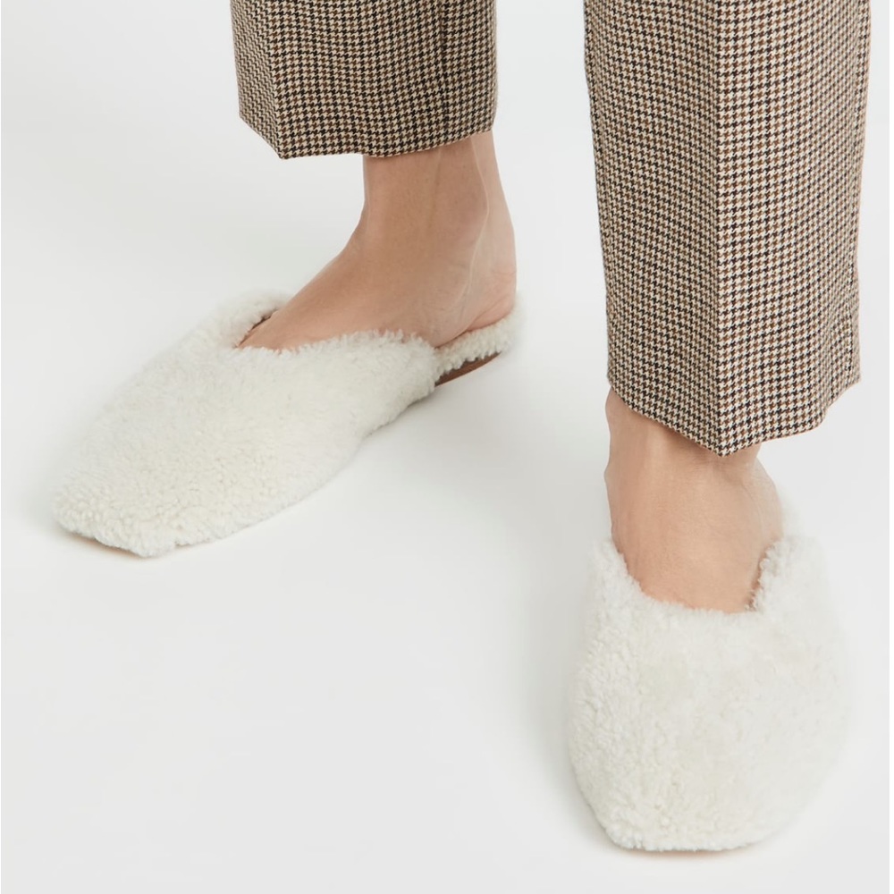 Cream Shearling Slippers - Sleeper - Size 36